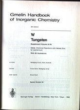 Gmelin handbook of inorganic chemistry; W : tungsten. Suppl. / Vol. A. / 6. / b.