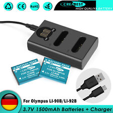 2Pcs LI-90B LI-92B Akku +