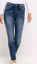 VIA MILANO Jeans, knöchellang 5-Pocket-Style StrassdetailsGr 48 Mu
