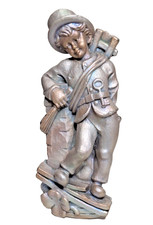 traditionelle bayr. Wachsfigur Schornsteinfeger Kaminkehrer Glücksbringer 26 cm