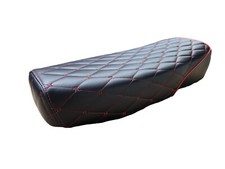 Simson Sitzbank passend für Simson S50 S51 S70 Enduro - Naht Rot Karo