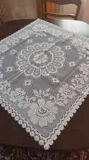 Tischdecke im Häkelchrakter weiß 80x80 cm  Neu  171515 D