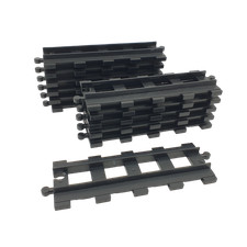 12 Lego® Duplo Eisenbahn Schienen TRAIN SCHWARZ Gerade LANG STRAIGHT TRACK ZUG G