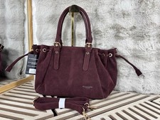 Handtasche Bordeaux Wildleder