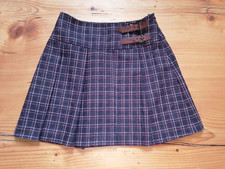 Hess Natur, Falten Rock, kariert, Wolle, aubergine, Gr. 38, neu ohne Etikett