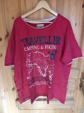 Herren T-Shirt Rot Weiß
