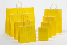 Papiertragetaschen gelb Kordel