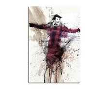 60x90cm Messi Barcelona Aquarell Art Leinwandbild