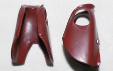 06072, 2x Mantel, Reitermantel (mit Aufschlag), rotbraun