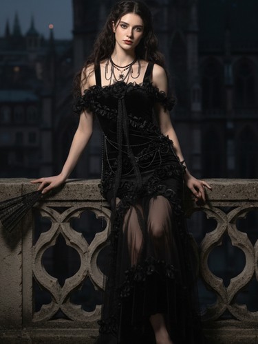 Goth kleid y2k damen - goth,