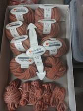 350g / 7x Windsor Gedifra Wolle Alpaka rotbraun Farbverlauf selten