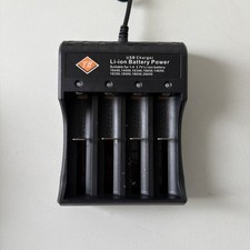 4 Slot LCD Akku Ladegerät USB Charger für Li-ion 3.7v Batterie 18650 21700 26650