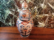 Antike japanische IMARI Deckelvase, handgemalt - Höhe 34cm