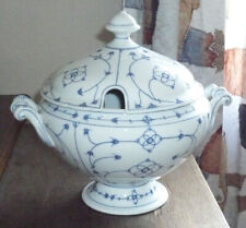 Suppenterrine  Rauenstein Handbemalt  Indisch blau  Porzellan  (09)