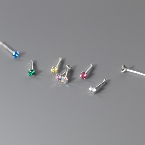 Mini 999 silber ohrstecker mit - silber,
