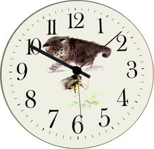 070312 Artline Katzen Uhr rund