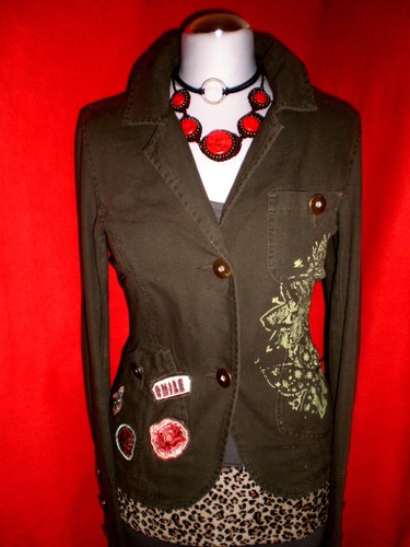 Zara army blazer parka - army,