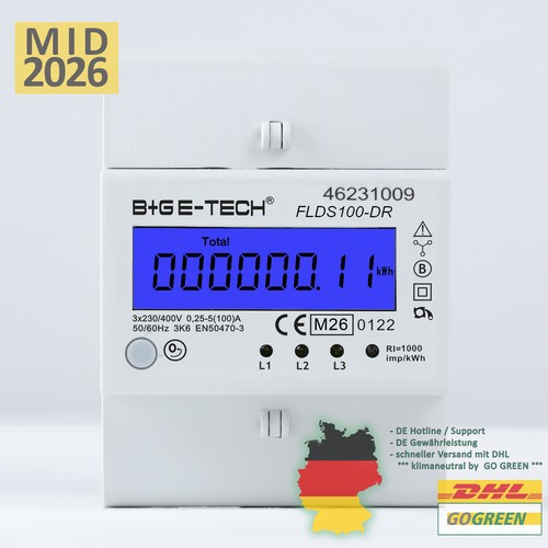 Drehstromzähler mid geeicht - mid,