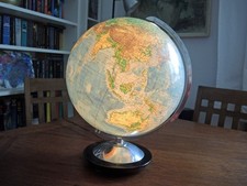 Art Deco Glas Leuchtglobus Columbus Duo Erdglobus P. Oestergaard Globus