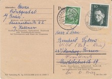 DDR  EF, Karte nach BRD dann Weiterleitung nach Frankreich, nicht häufig