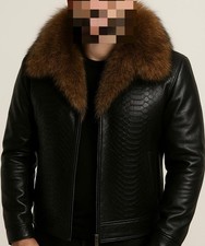 Herren Schwarz Echt Leder