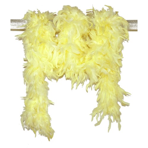 Hellgelbe federboa 60g - hellgelbe,