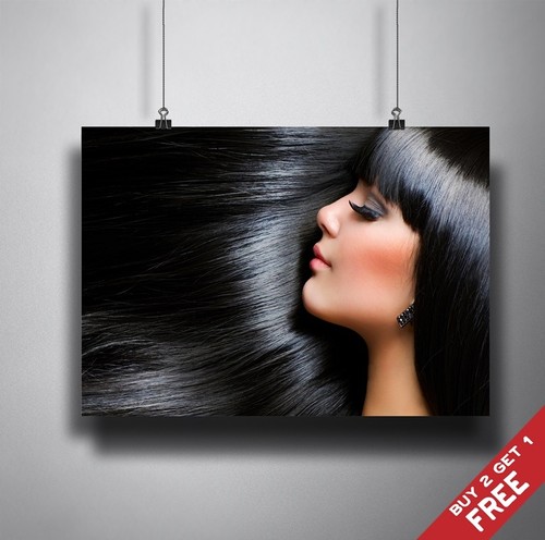 Lange schwarze haare - haare, poster