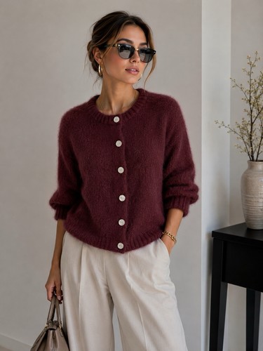 Damen strickjacke angora - damen,