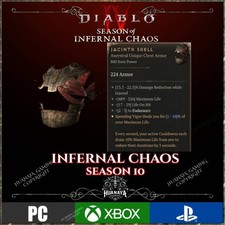 💥Diablo 4💥 SPIRITBORN💥 ENDGAME 💥SEASON 10 Infernal Chaos💥Jacinth Shell