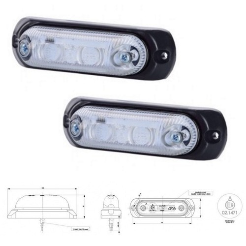 Led positionsleuchte 24v - 2x,