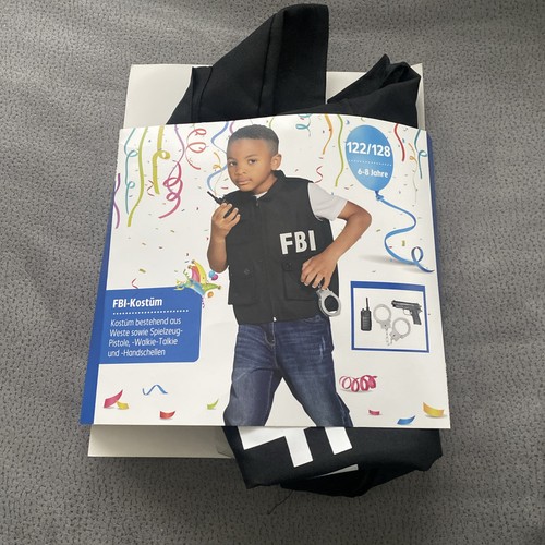 Kinder kostüm fbi 122 128 - kostüm,