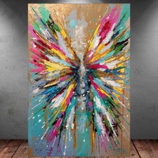 LEINWAND BILD ER XXL ABSTRAKT BANKSY ANGEL ENGELS FLÜGEL GRAFFITI WAND POSTER