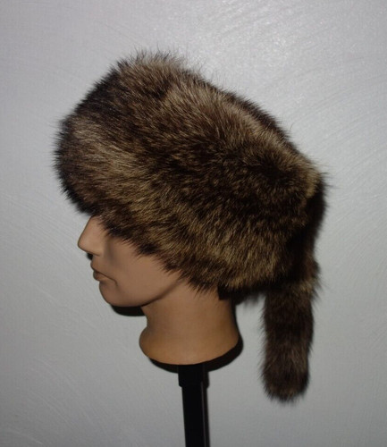 Waschbär pelz trapper mütze - waschbär,