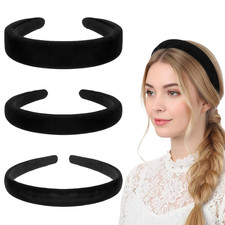 3 Stück Schwarz Samt