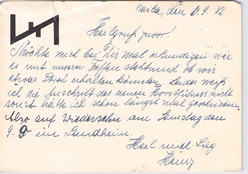 Postkarte naila 1932 - postkarte, nach