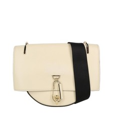 Zac Posen Damen Tasche Creme Leder Crossbody Bag Ledertasche Mittel