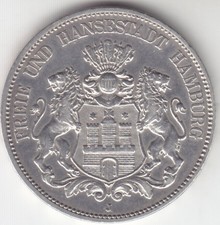 5 Mark Hamburg 1876 G vz