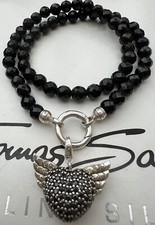 Thomas Sabo Perlenkette / Collier & Flügelherz Charm Anhänger