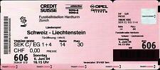Ticket / Eintrittskarte 06.06.2004 Schweiz - Liechtenstein, Länderspiel Zürich
