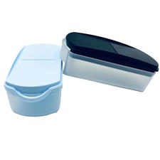 Tupperware Set 2 x Eidgenosse schwarz/blaut 350 ml Vorratsbehälter Salz Nüsse Me
