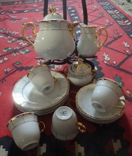 A" THUN Czech Republic Carlsbad elegantes TEESERVICE mit Goldstaffage 4P=17tlg.