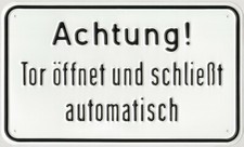 ★ Alu Schild - Achtung Tor