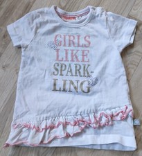 Baby-Kleidung Shirt / Tunika / Long-Shirt / Shirt-Kleid Größe 74 Weiß Liegelind