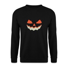 Halloween Gruseliges Kürbis Gesicht Unisex Pullover
