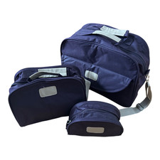 Taschenset 3 teilig Dunkelviolett Reise Kosmetik Tasche Weekender Neu Synthetik