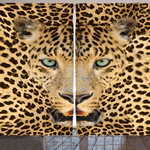 Leopard rustikale gardine - leopard,