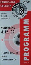 Programm 1999/00 FC Stahl Riesa - Chemnitzer FC Am.