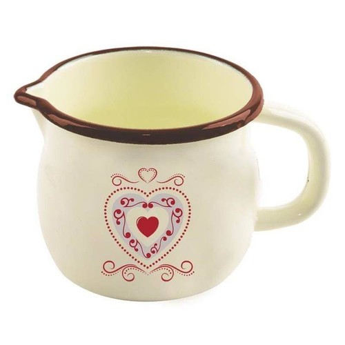 Beige emaillebecher tonca - beige, 1,2