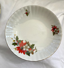 Retsch Bavaria Wunsiedel  Schale auf Fuß Weihnachtsmotiv Golddekor