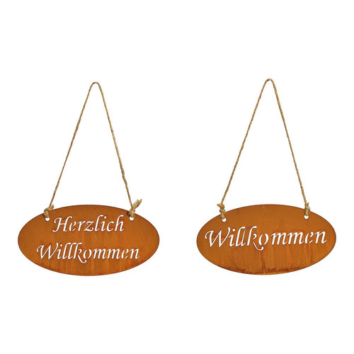 Hänger herzlich willkommen - "herzlich, willkommen"
